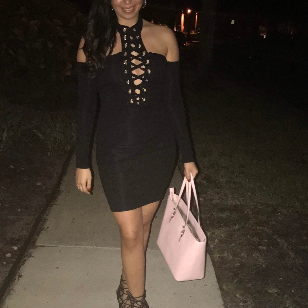 Long sleeve black dress